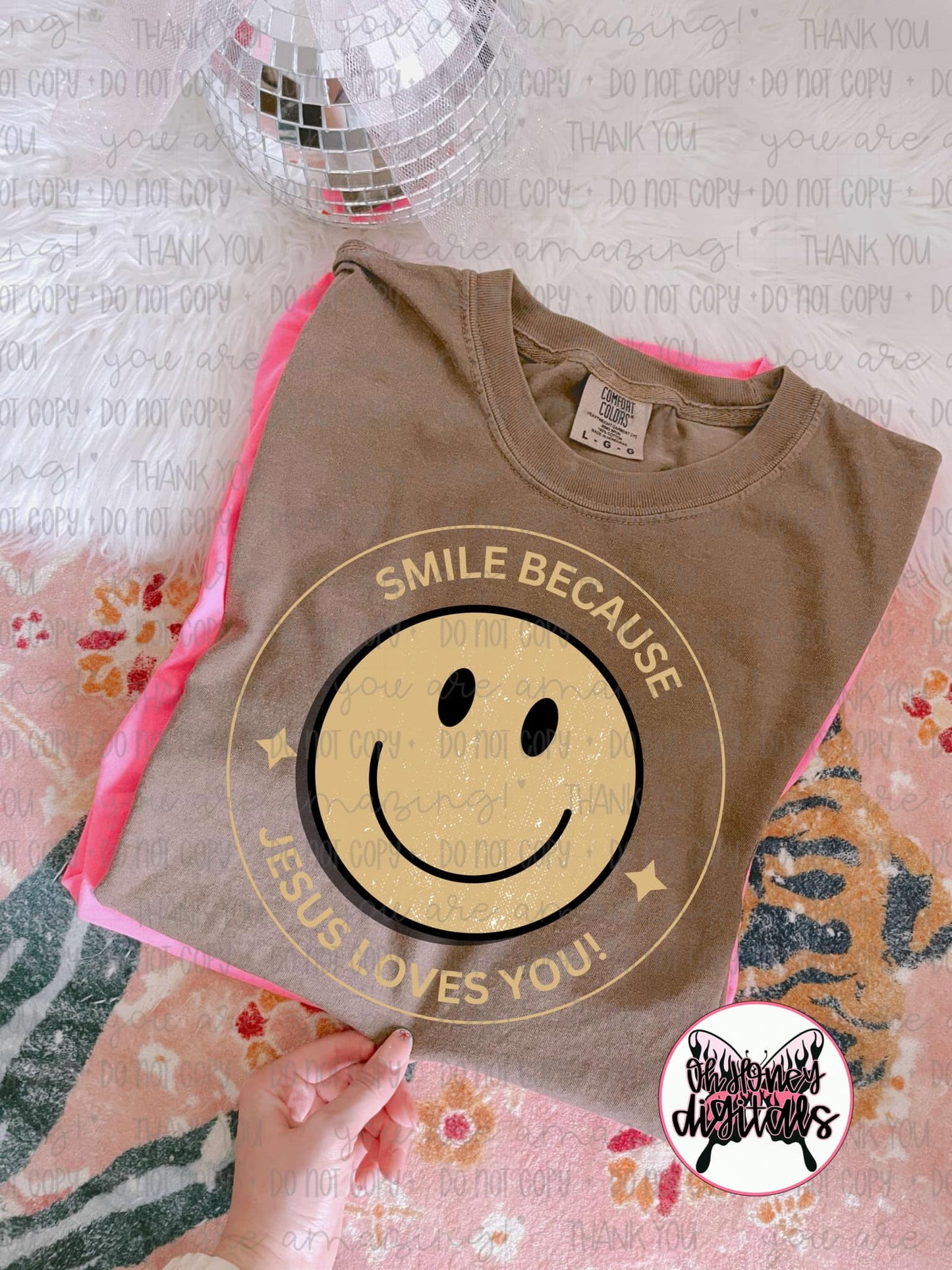 Smile Because Jesus Loves You - Yellow - PNG April 2025