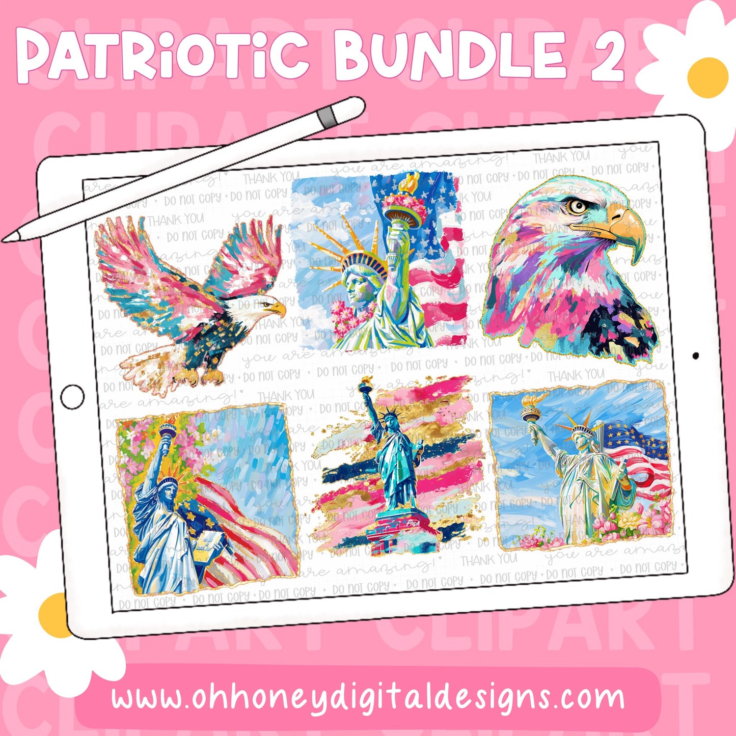 Patriotic Clipart Bundle - 2 - AI Assisted