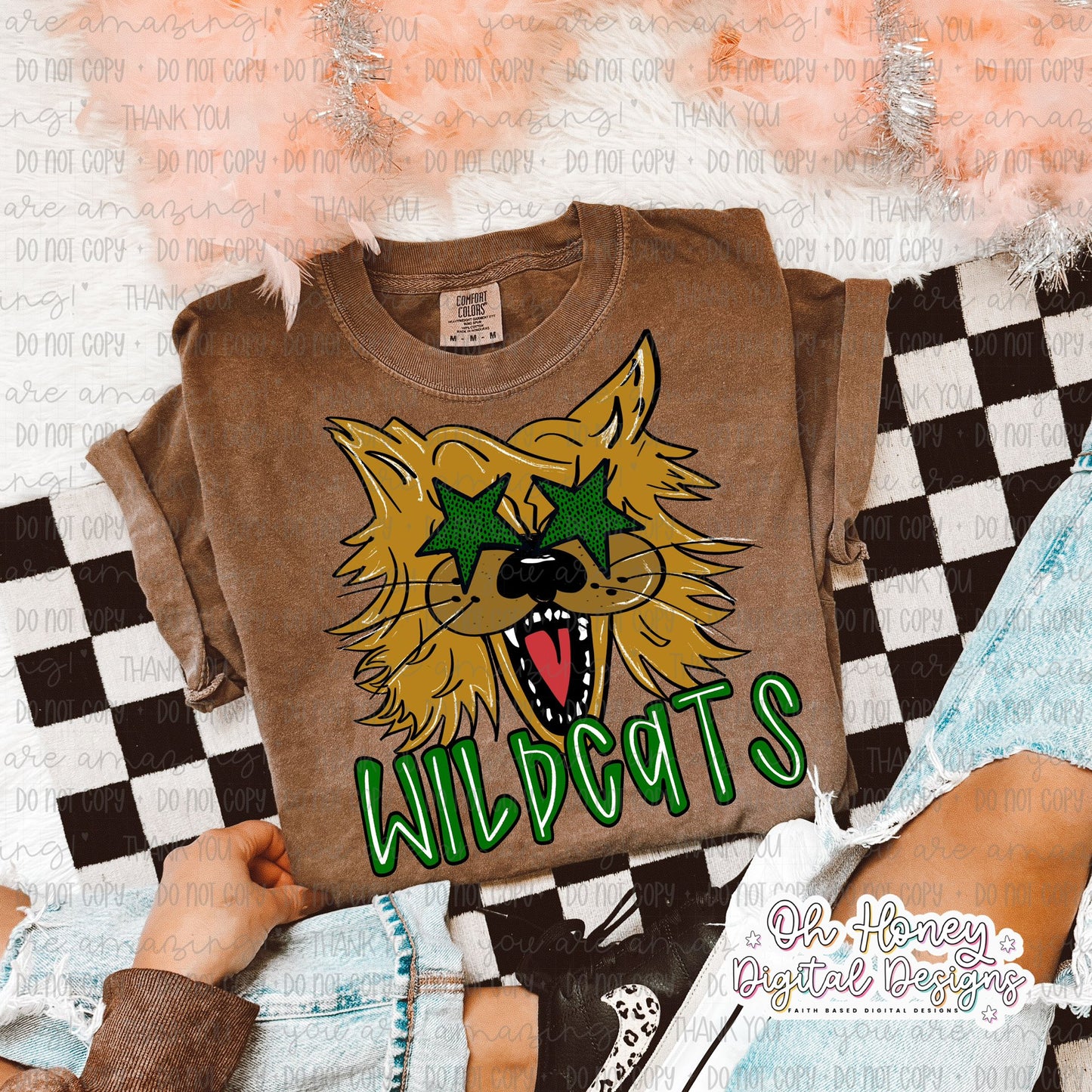 Green Wildcats - Mascot - PNG JUNE 2025