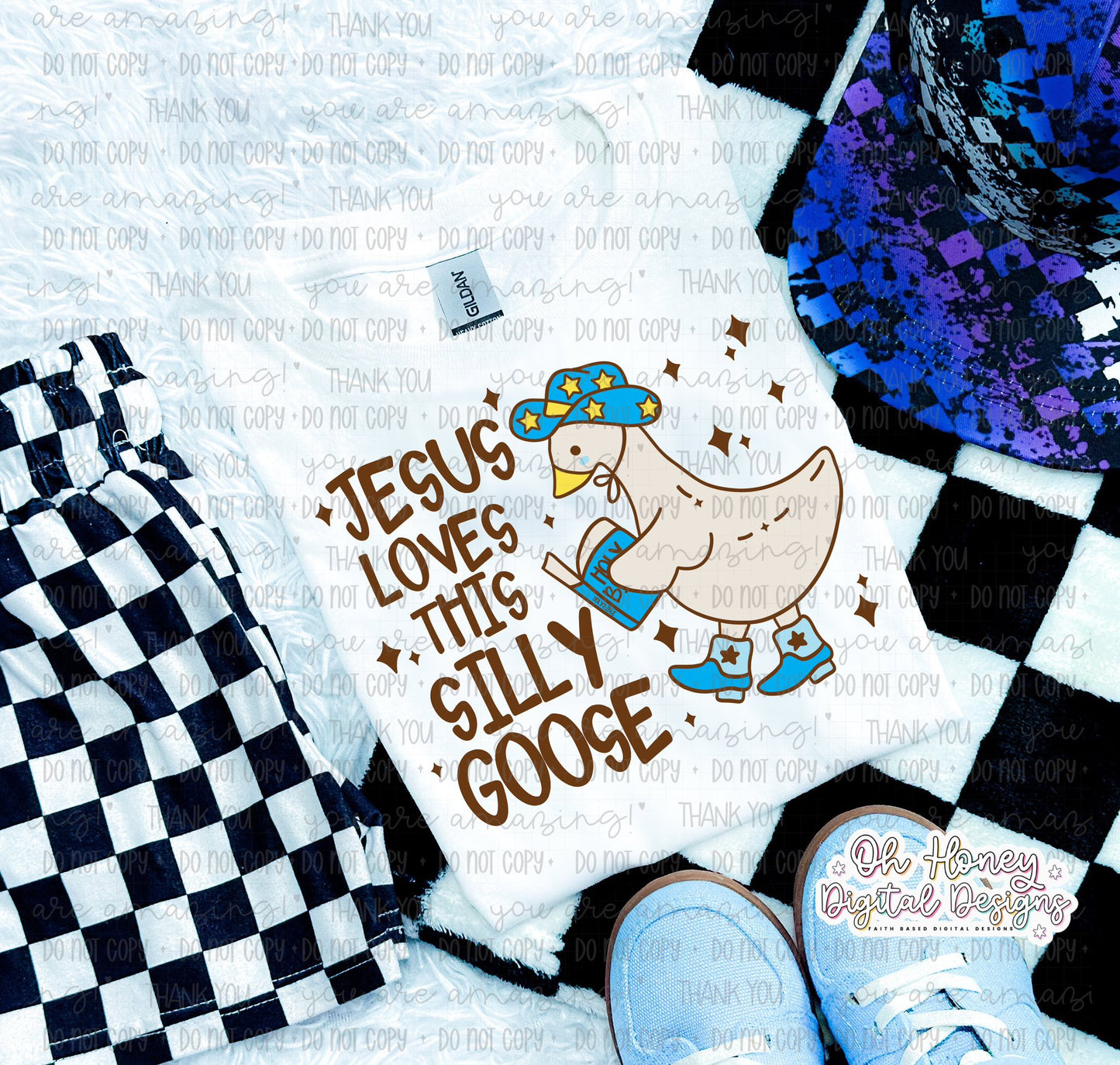 Jesus Loves This Silly Goose - Blue - PNG - OCTOBER 2025