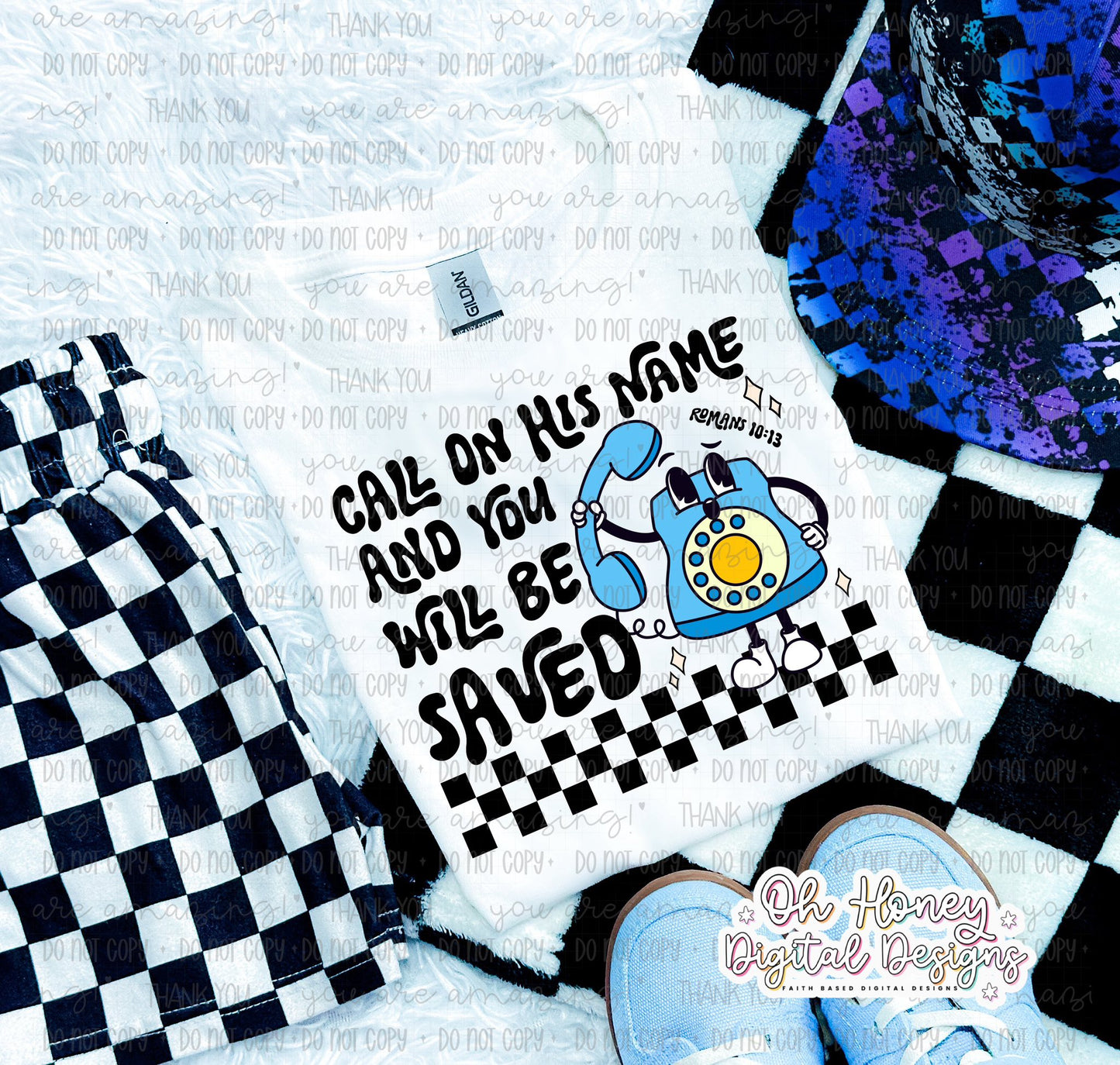 Call on His Name and You Will Be Saved Blue - PNG - SEPTEMBER 2025