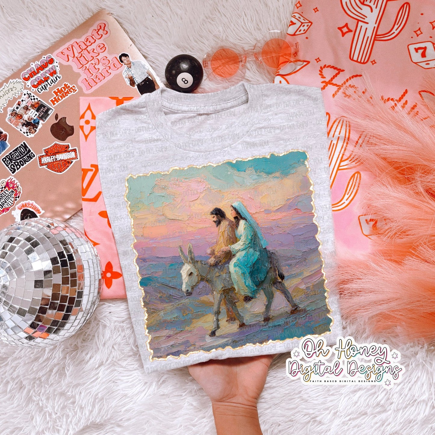 Mary & Joseph on Donkey - PNG - NOVEMBER 2025