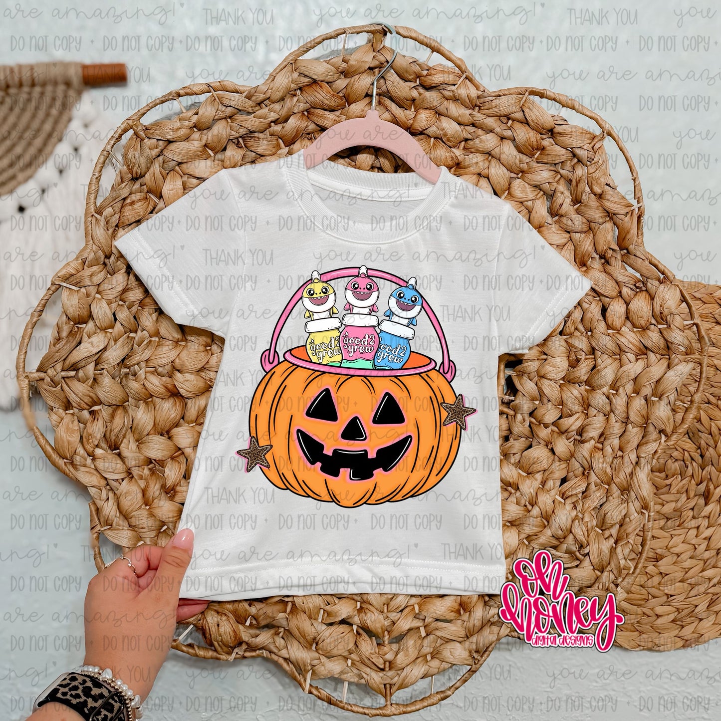 Baby S H A R K Pumpkin Bucket