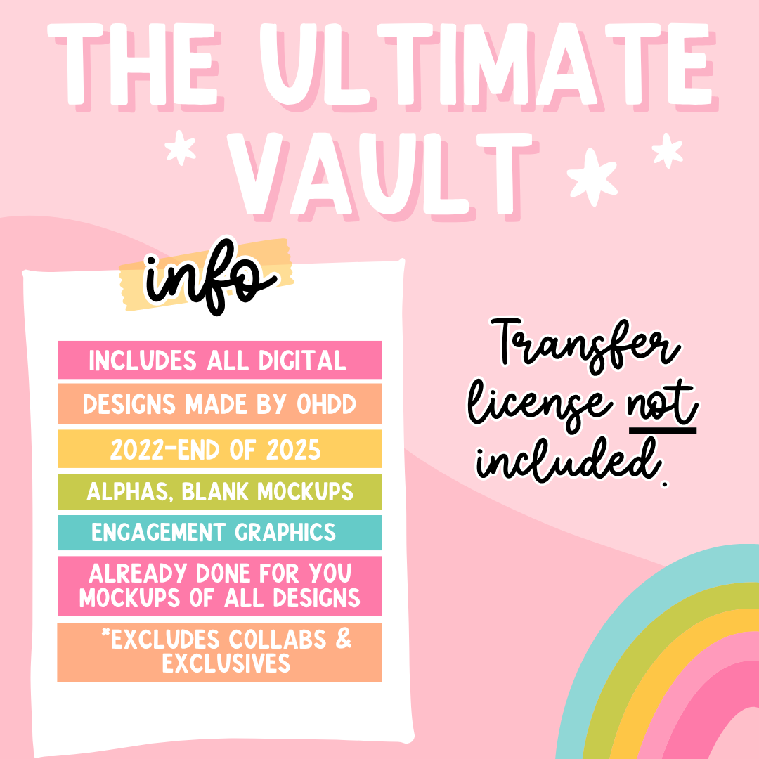OHDD Ultimate Design Vault - All Digital Designs 2022-2025