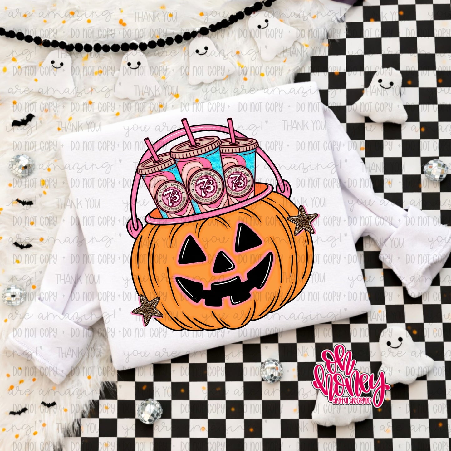 7B Pink Pumpkin Bucket
