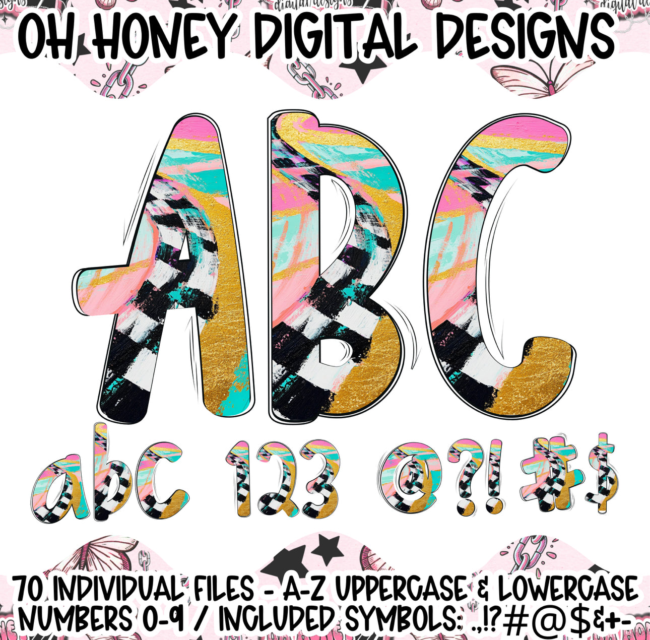 Pastel Checker - 70 Individual PNGs