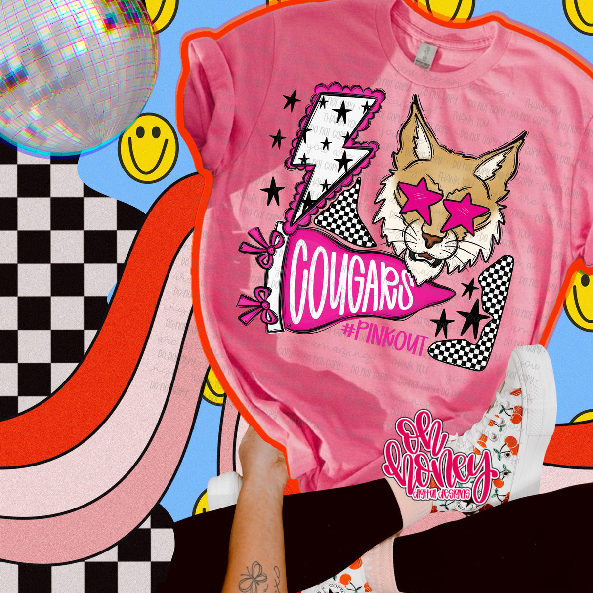 Cougars - Pinkout Mascot