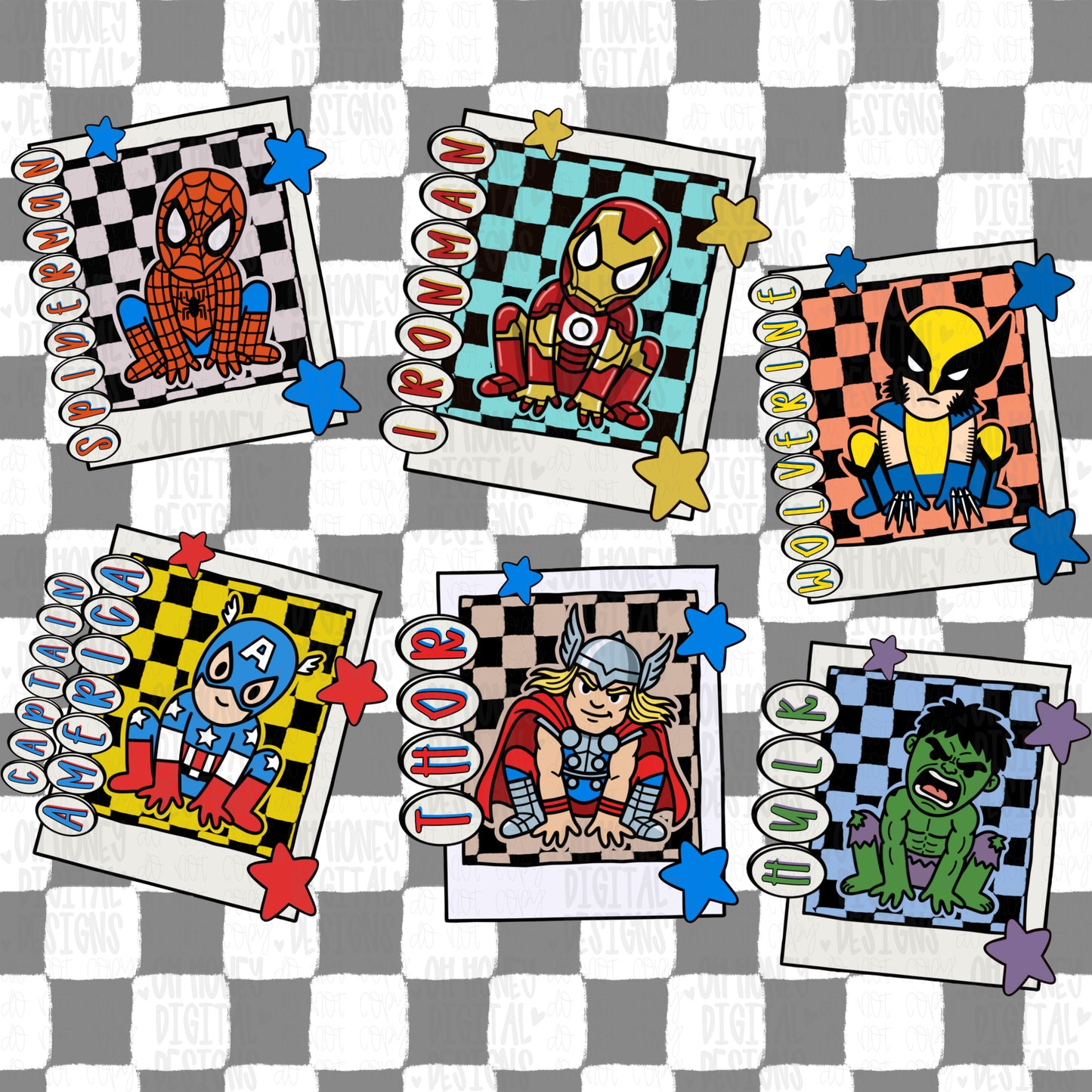 Super Hero Bundle - 6 PNGs