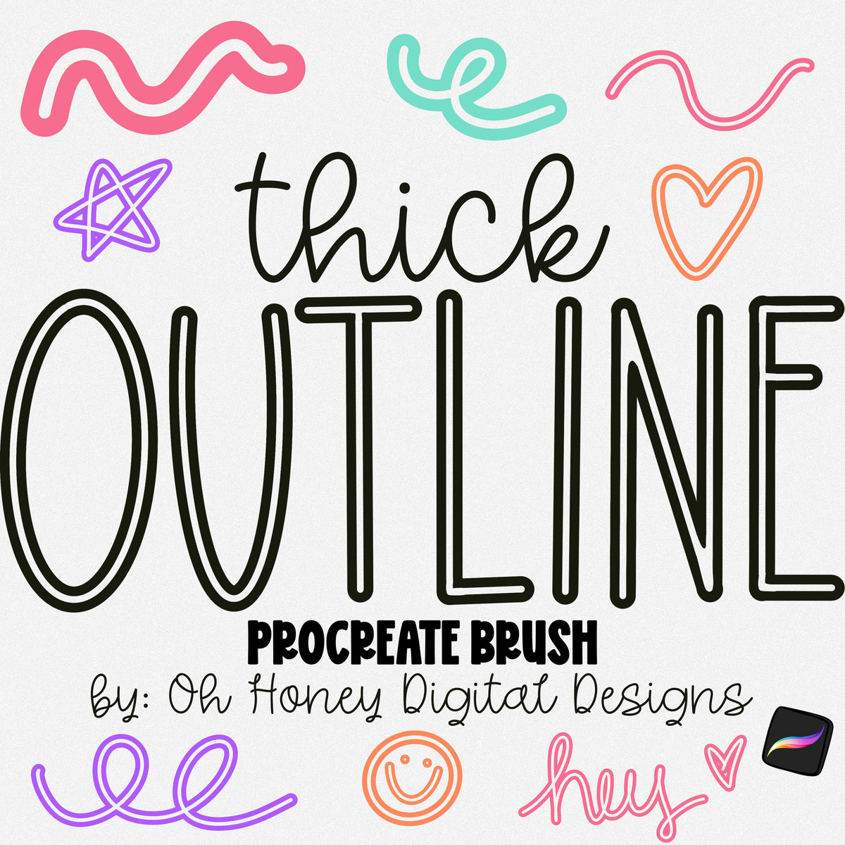 Thick Outline • Procreate Brush