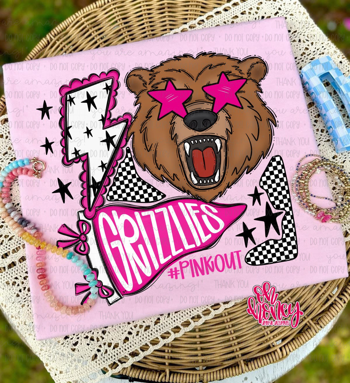 Grizzlies - Pinkout Mascot