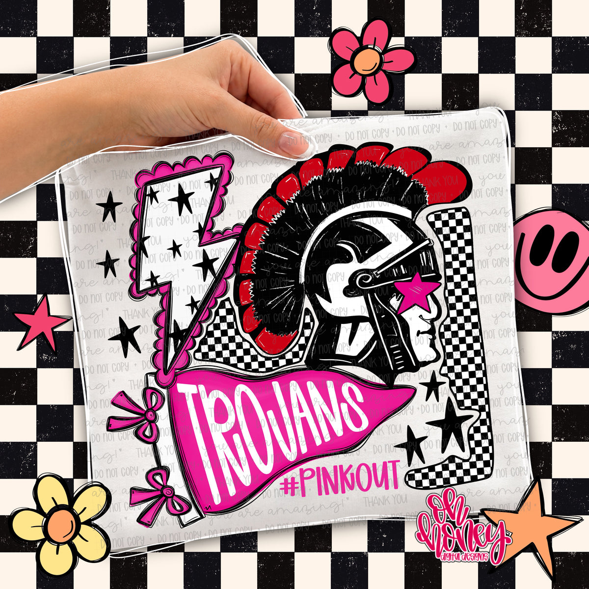 Trojans - Pinkout Mascot