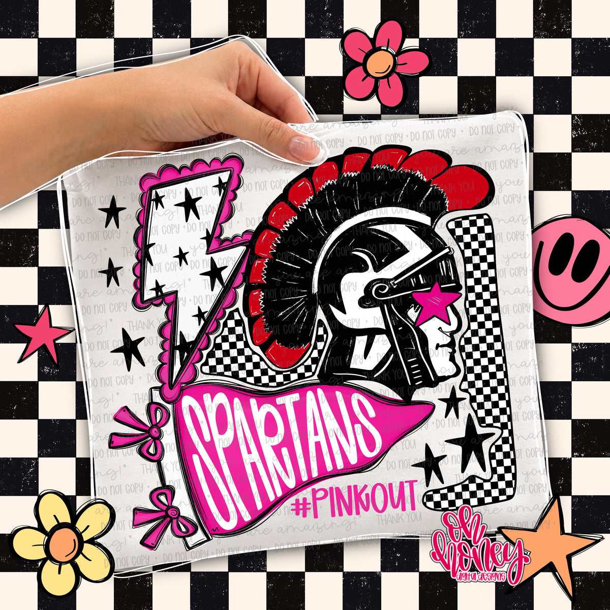 Spartans - Pinkout Mascot