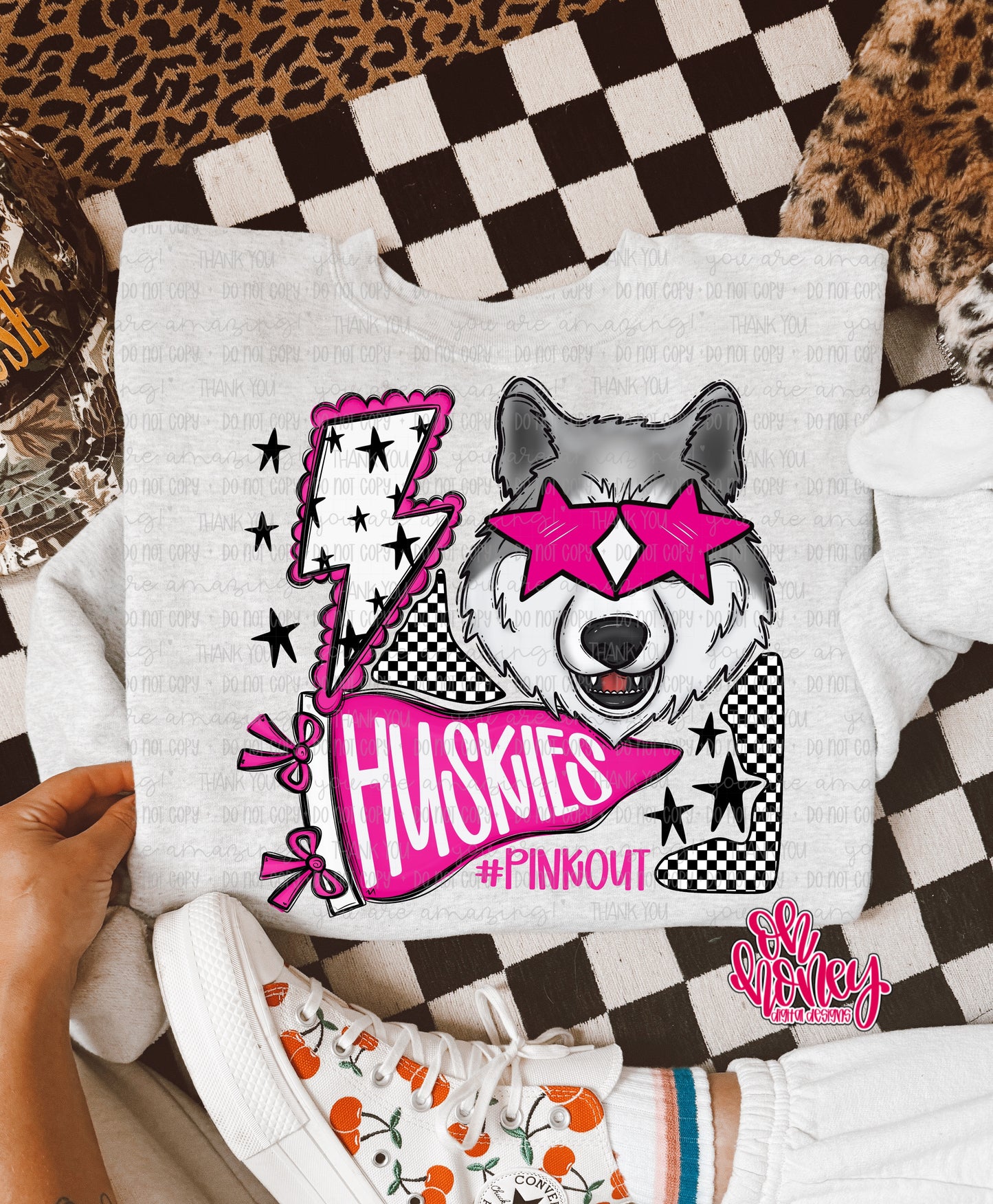Huskies - Pinkout Mascot