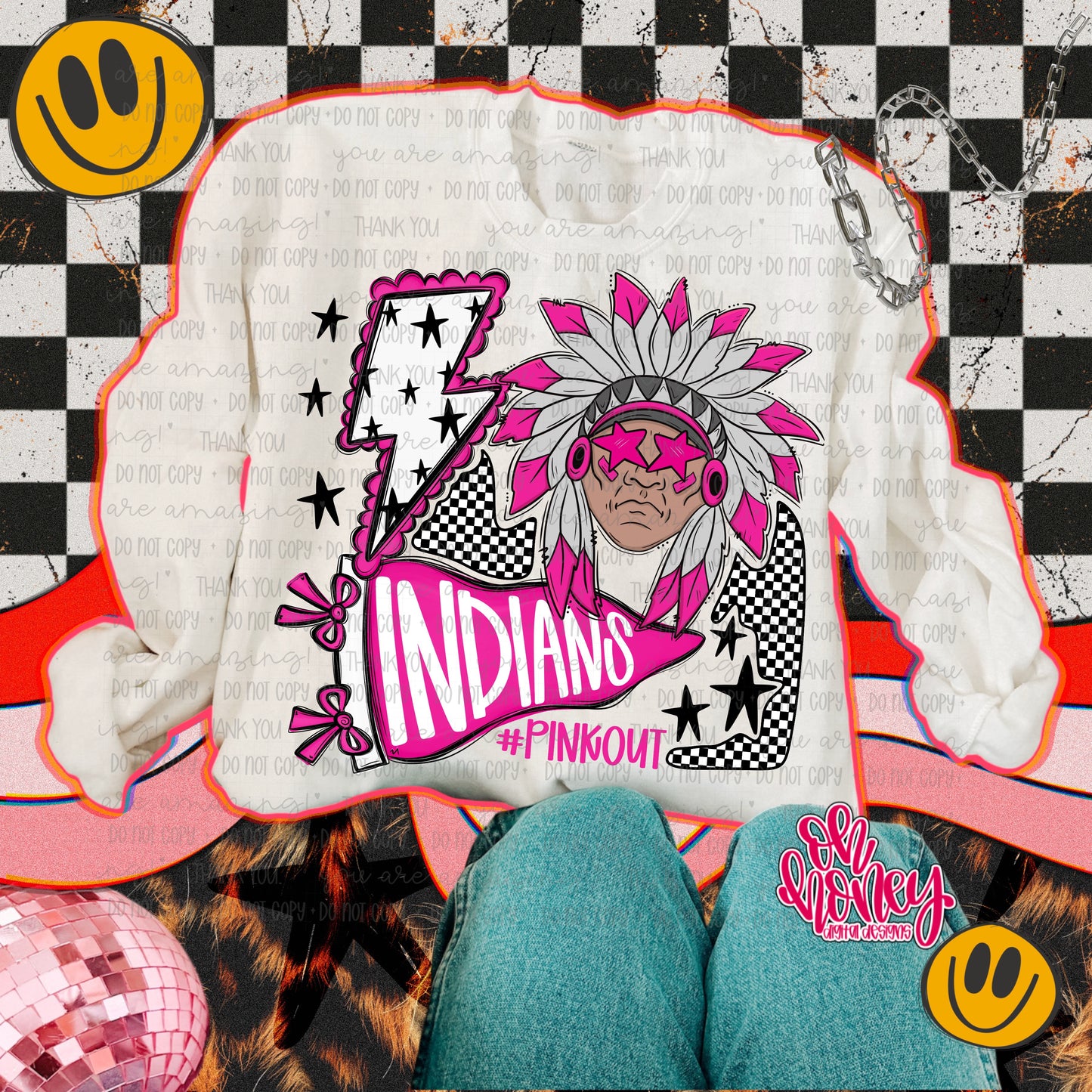 Indians - Pinkout Mascot