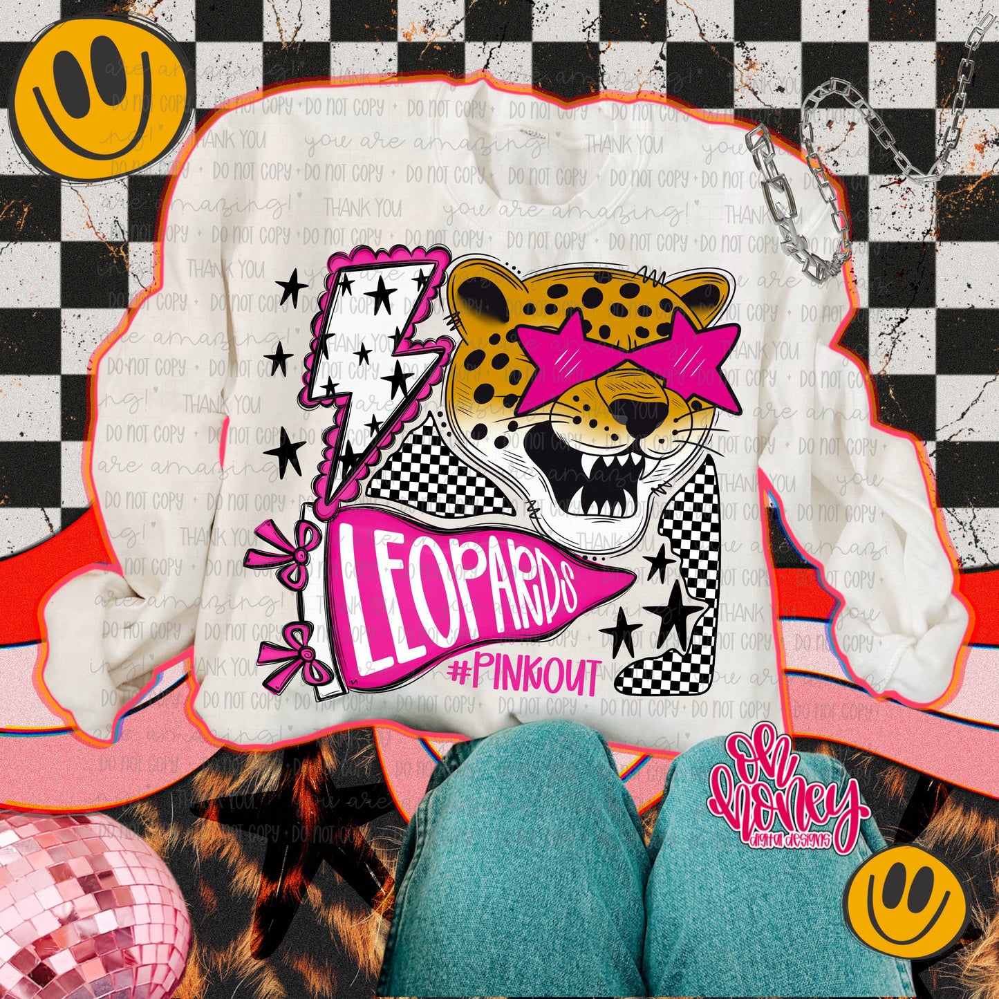 Leopards - Pinkout Mascot