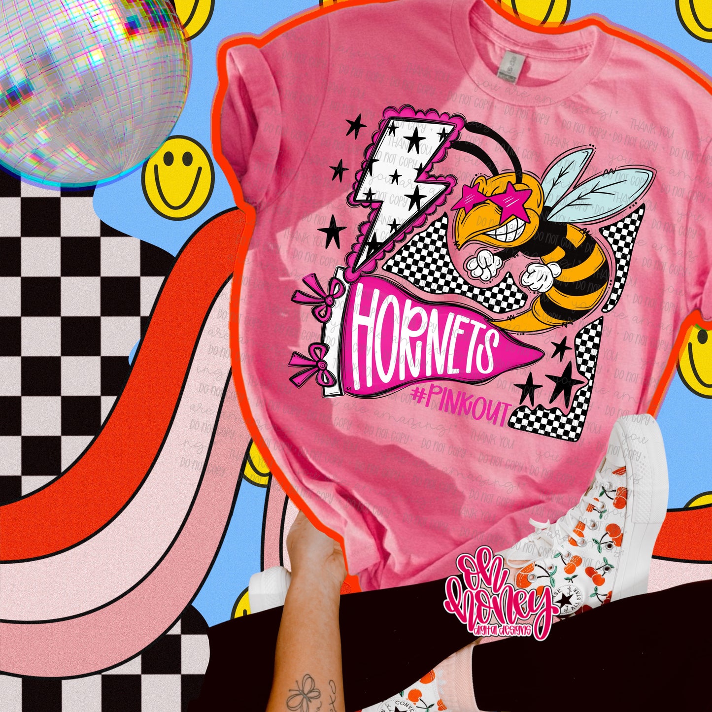 Hornets - Pinkout Mascot