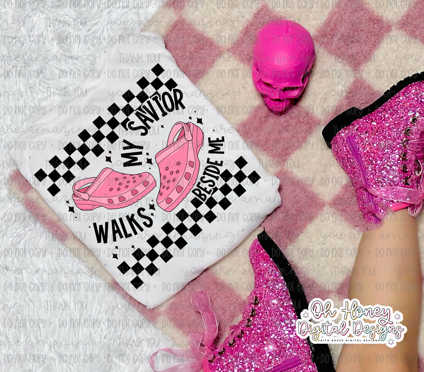 My Savior Walks Beside Me - Pink - PNG - SEPTEMBER 2025