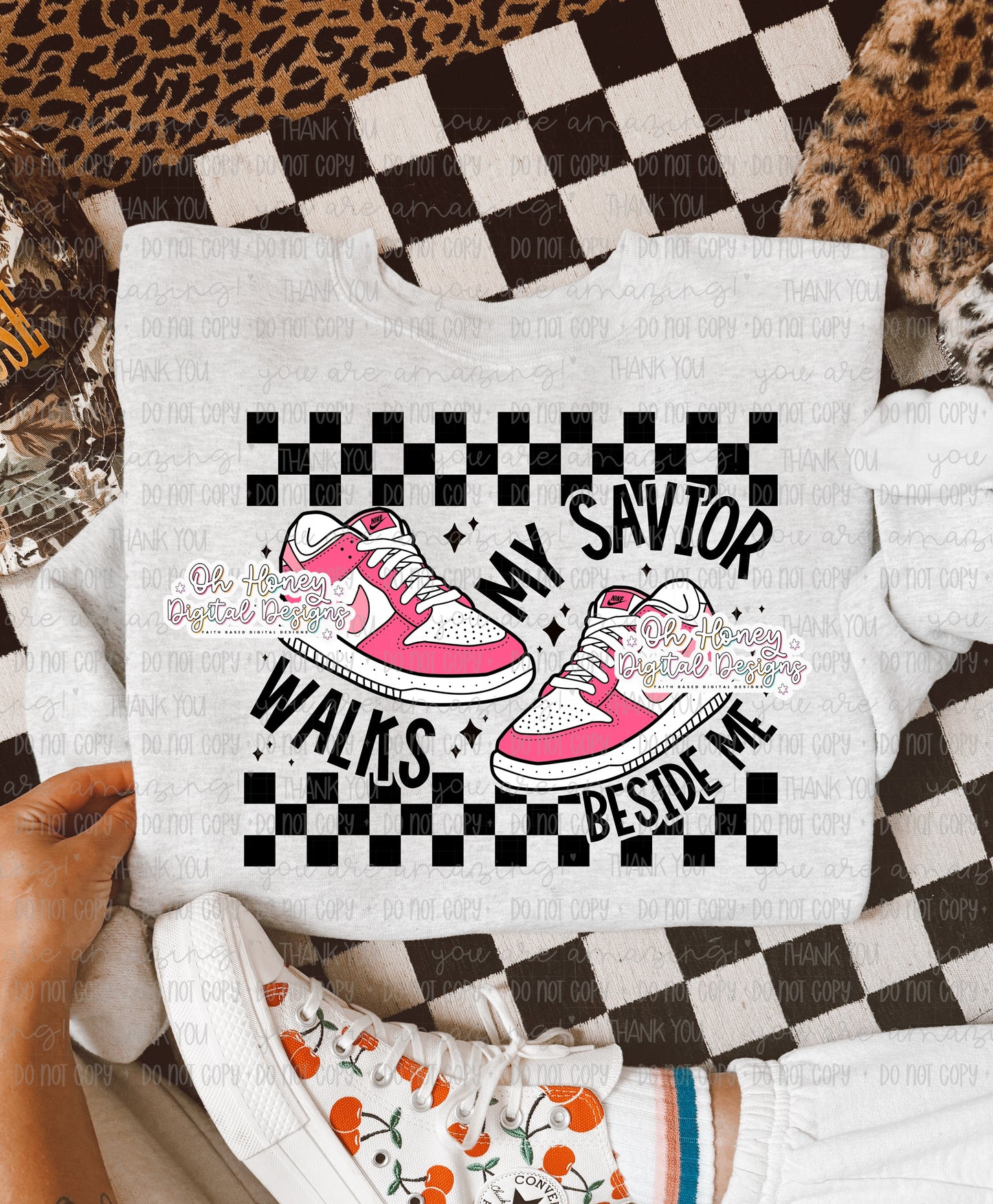 My Savior Walks Beside Me - Pink Dunk - PNG - SEPTEMBER 2025
