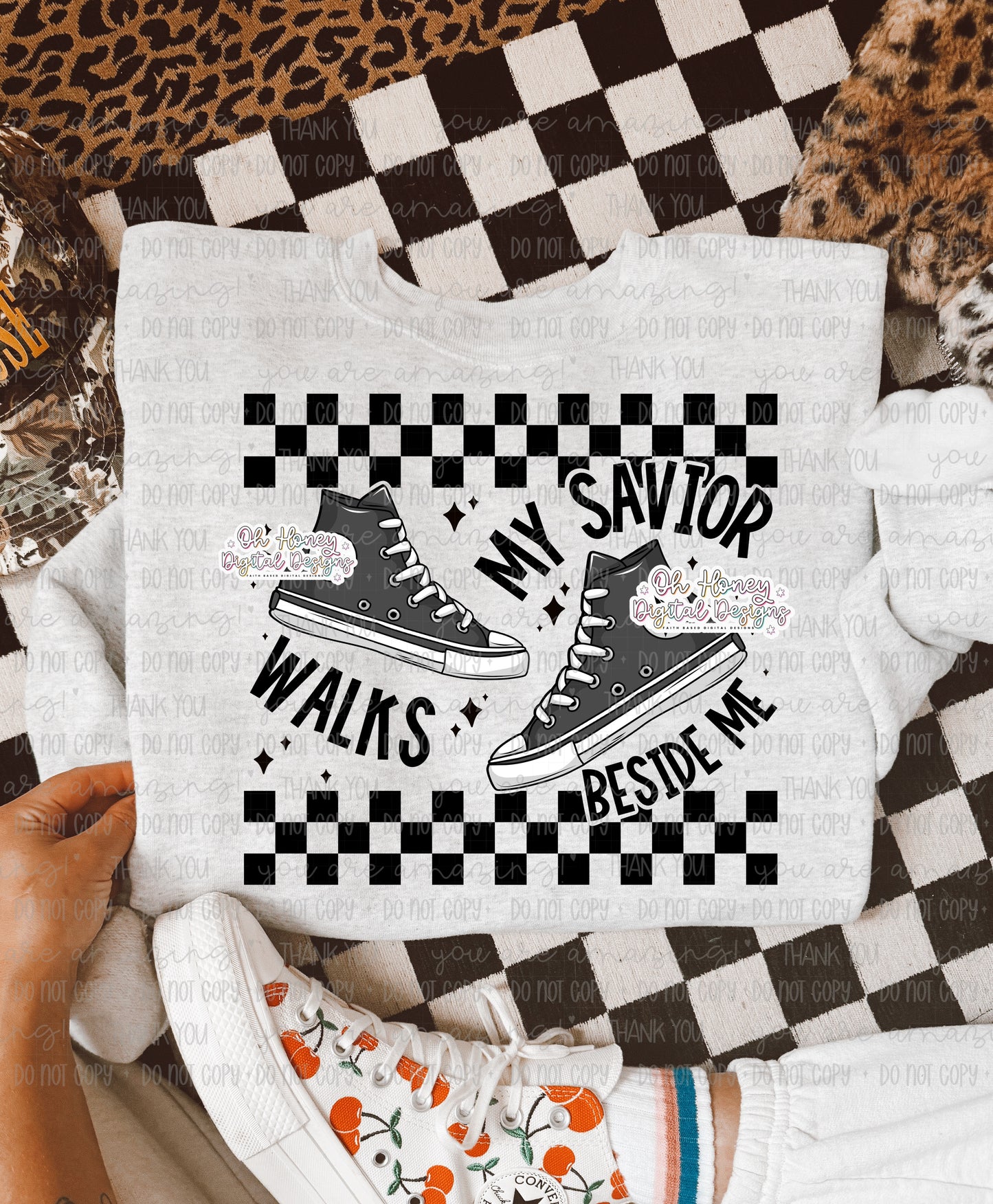 My Savior Walks Beside Me - Black Chuck - PNG - SEPTEMBER 2025