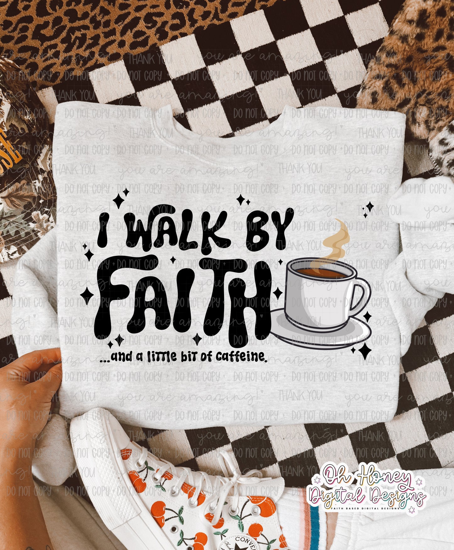 I Walk By Faith and a Little Bit of Caffeine Coffee Mug - PNG - OCTOBER 2025