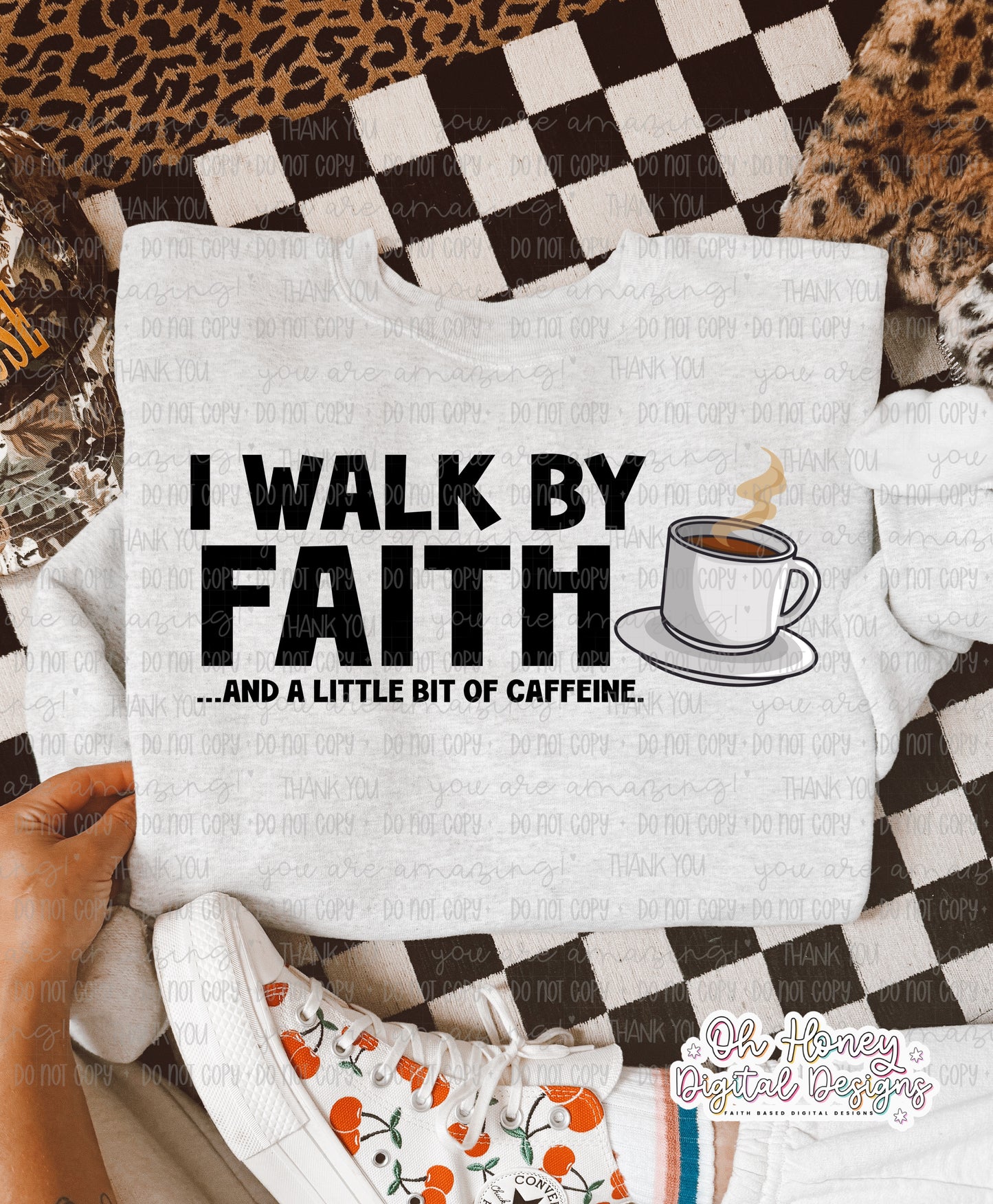 I Walk By Faith and a Little Bit of Caffeine Coffee Mug Men - PNG - OCTOBER 2025