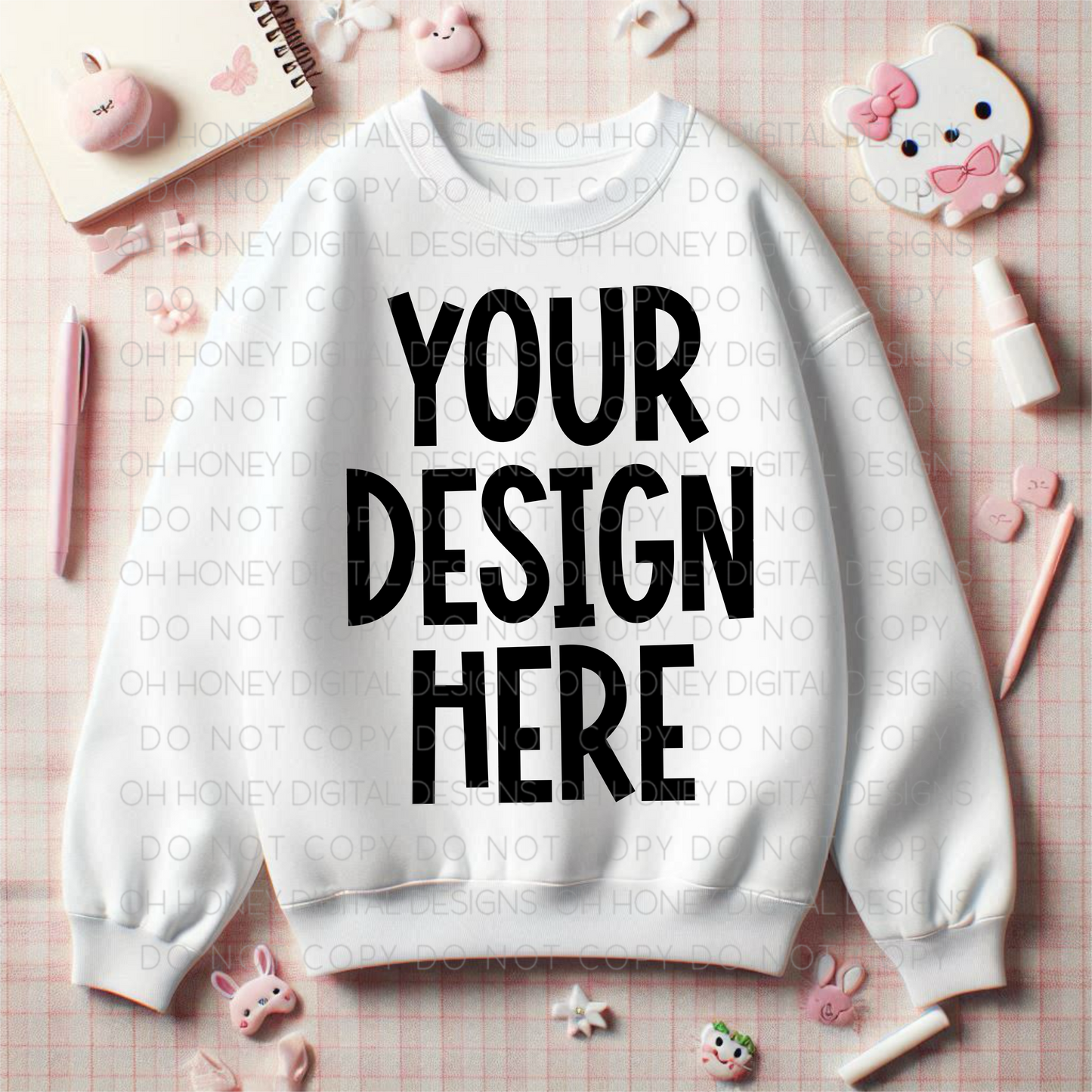 Unbranded White Sweatshirt Mockup