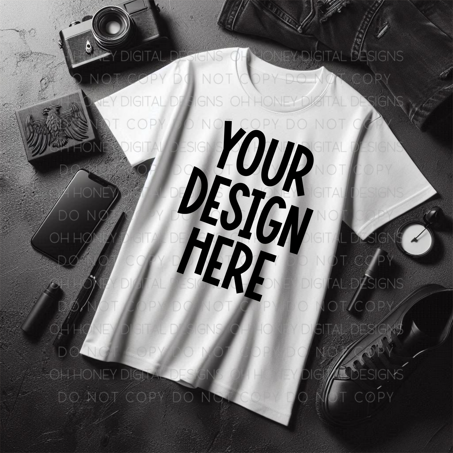 Unbranded White T Shirt Mockup