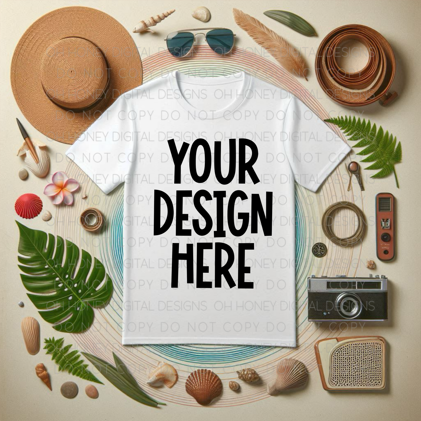 Unbranded White T-Shirt Mockup