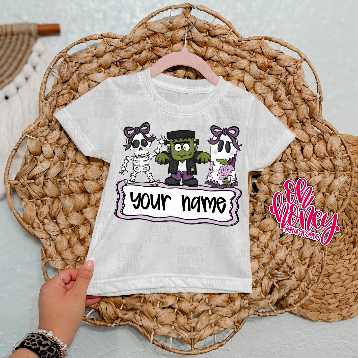 Halloween Name Plate Purple