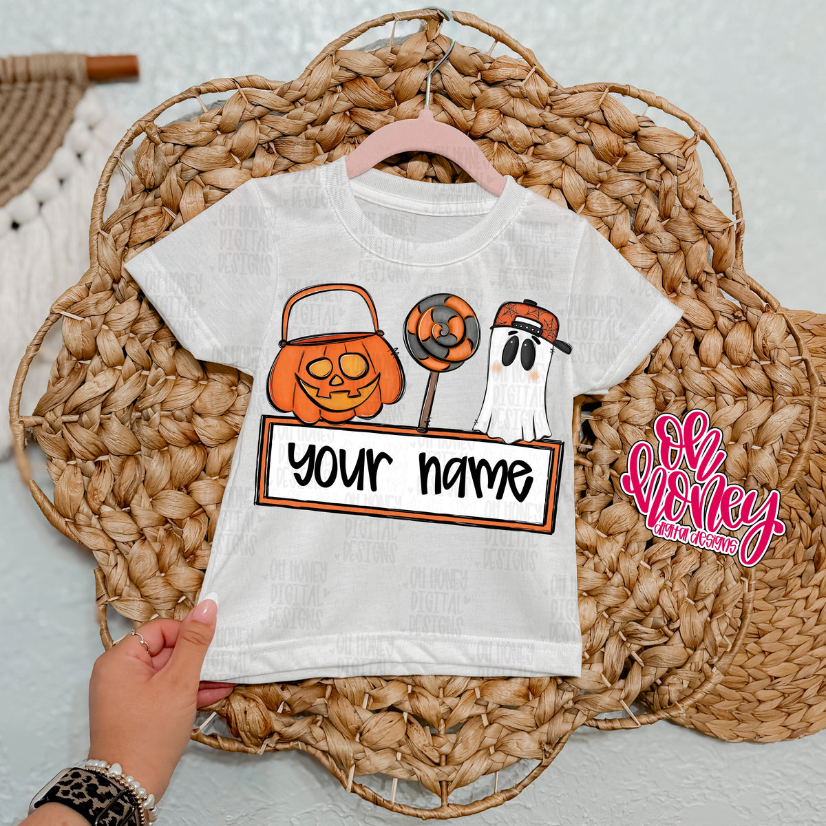 Halloween Name Plate Orange