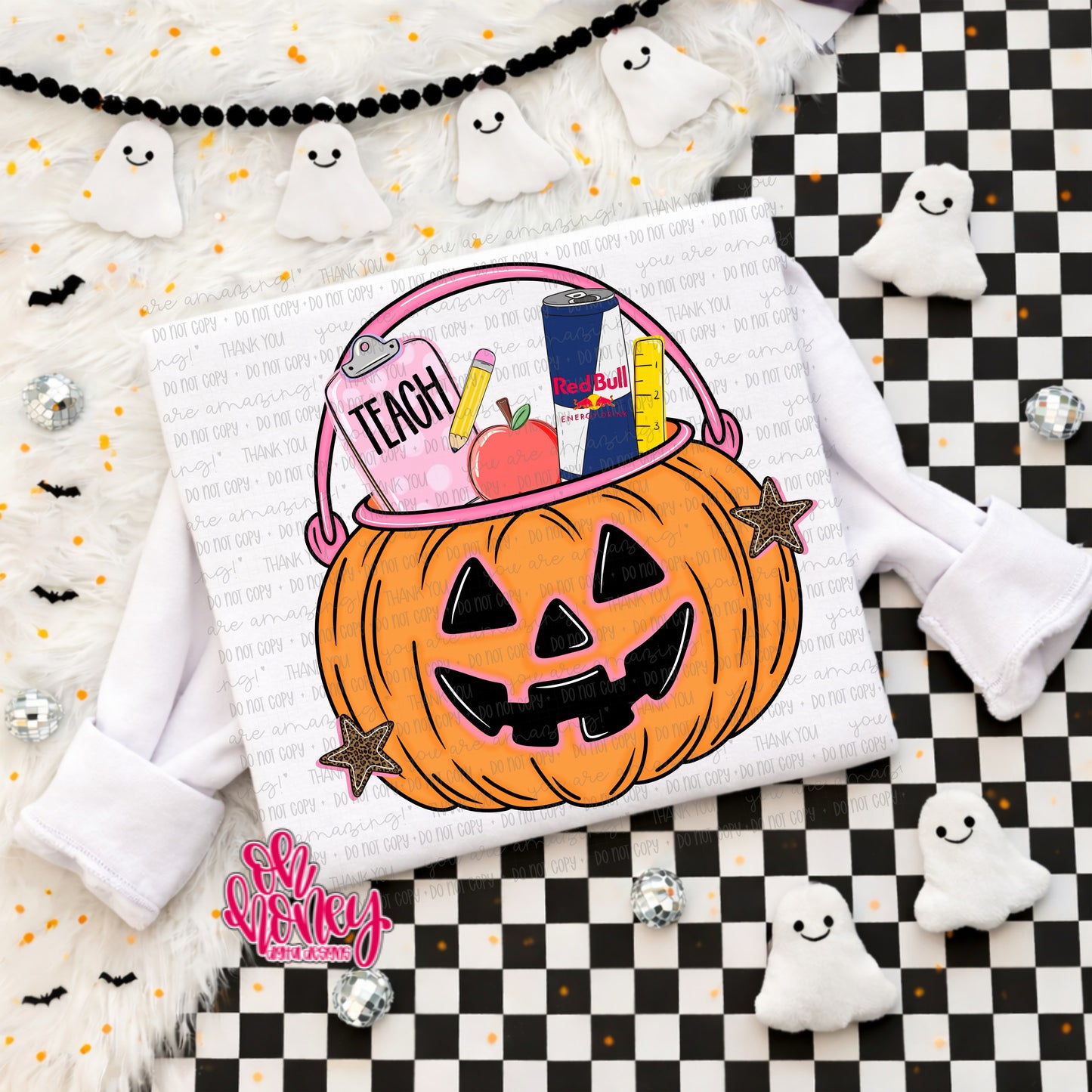 Teacher RB Pumpkin Bucket