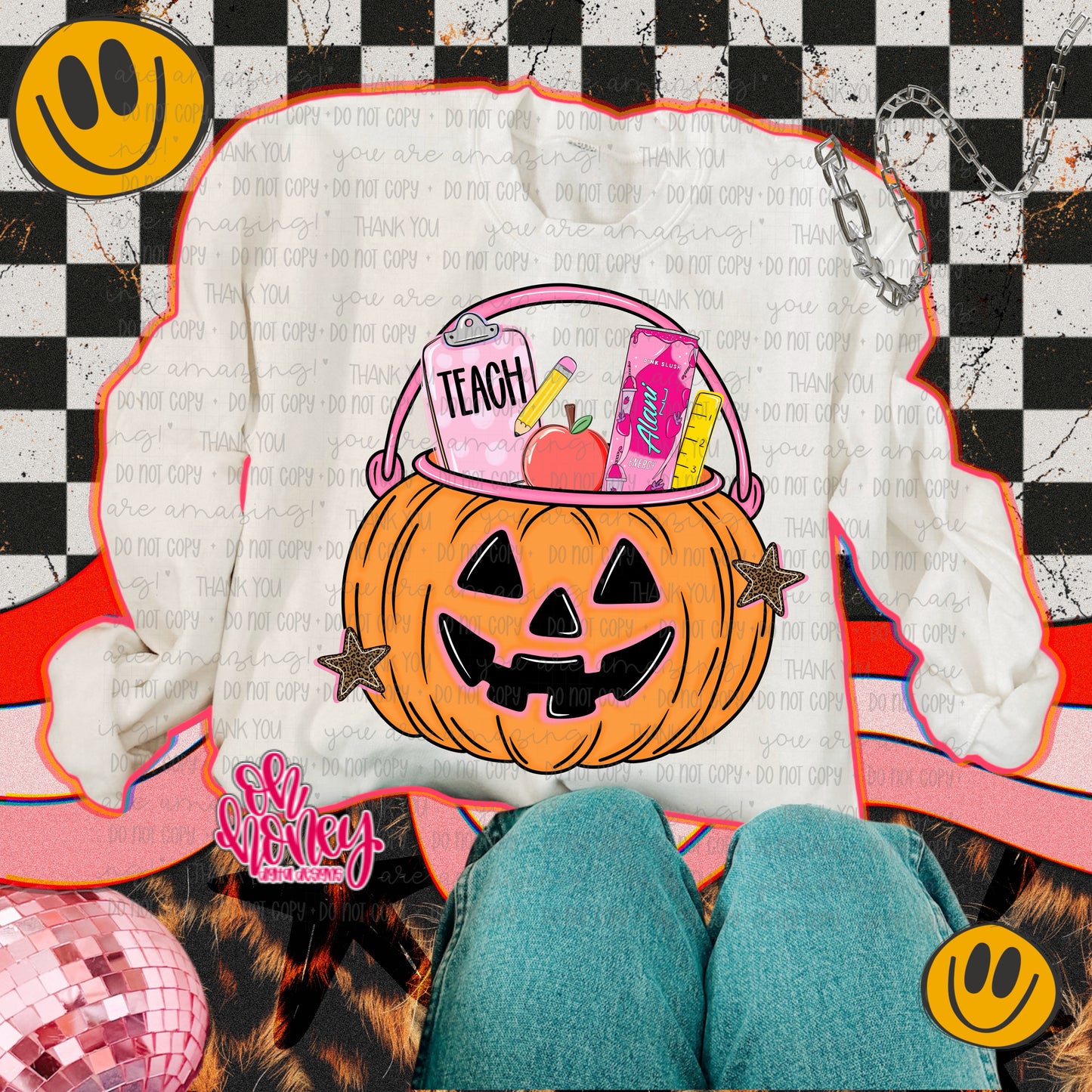 Teacher energy drink Pumpkin Bucket