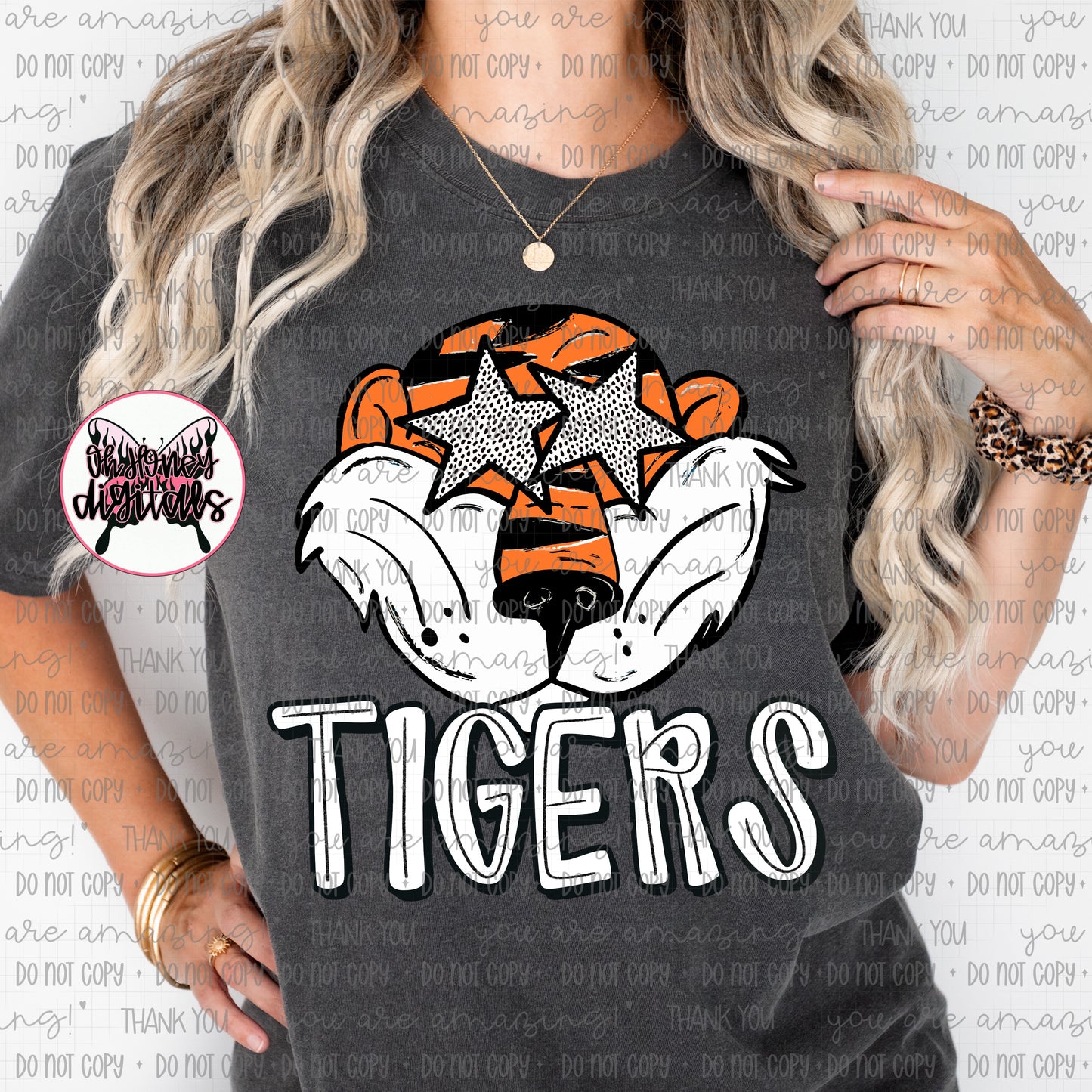 Tigers Black & White - Mascot - PNG MARCH 2025