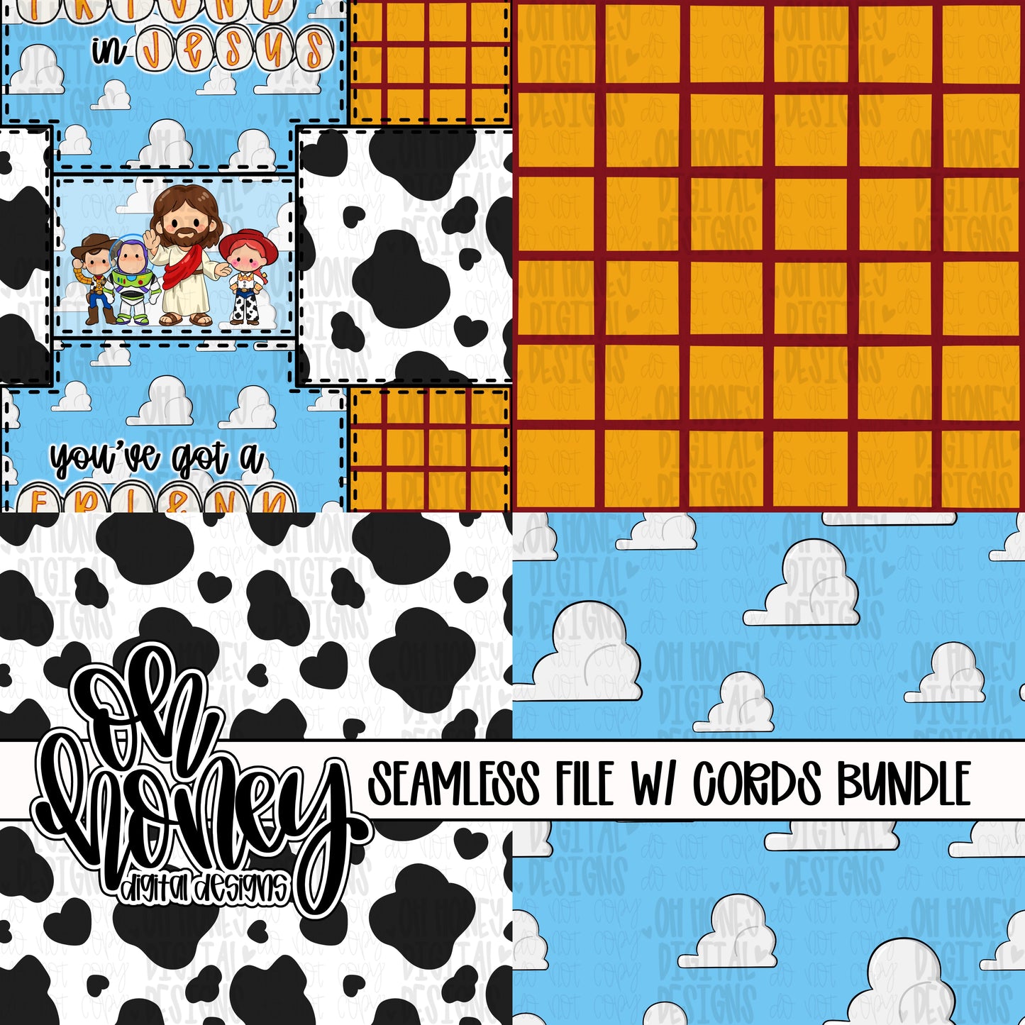 You've Got A Friend in Jesus - WITH COORDINATING SEAMLESS FILES