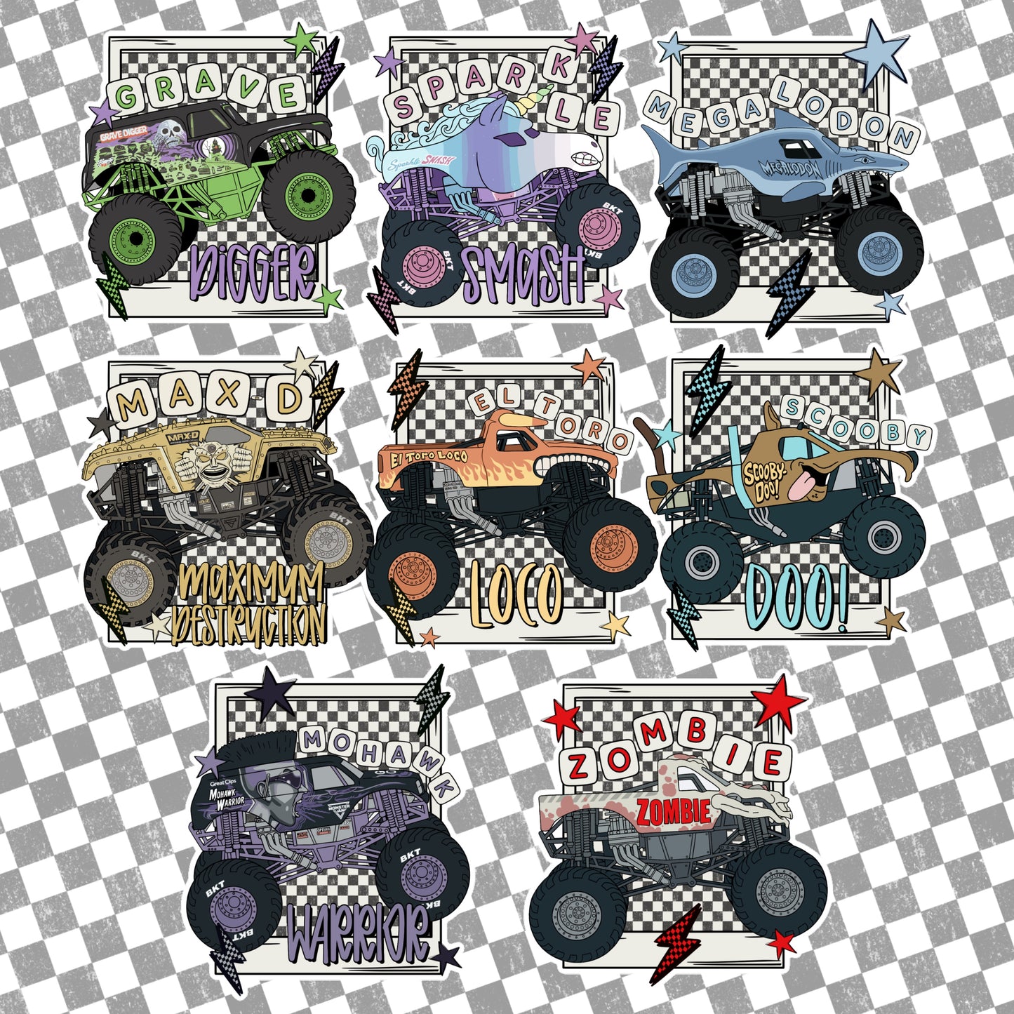 Truck Bundle - 8 PNGs