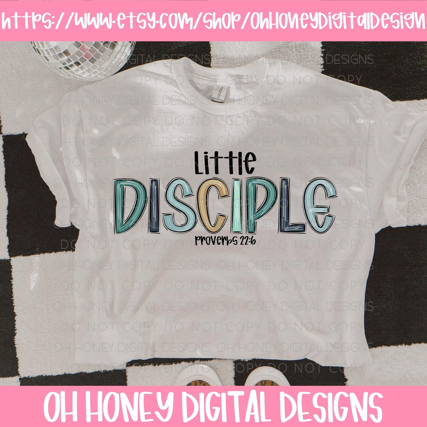 Little Disciple Green Blue PNG Proverbs 22:6