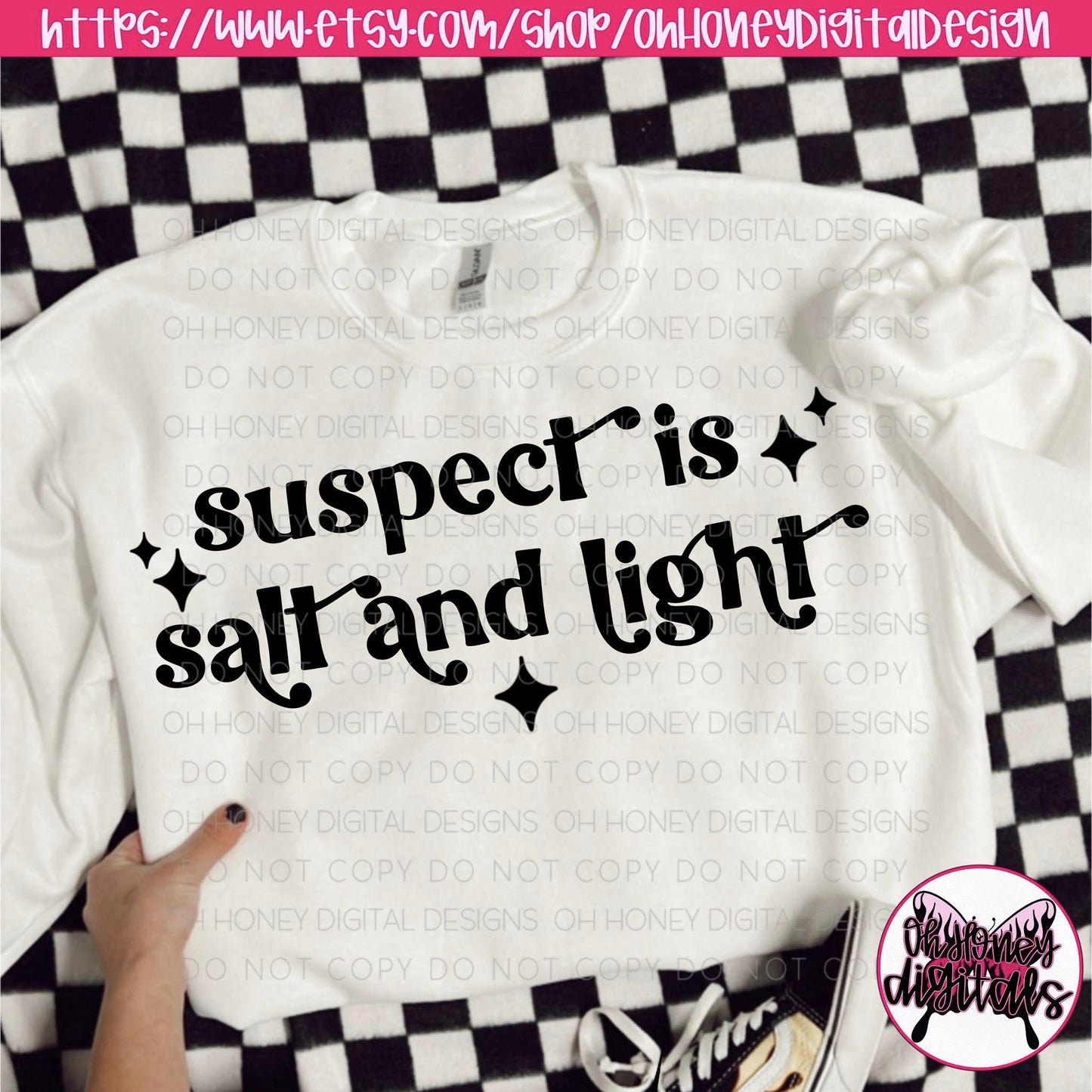 Suspect is Salt and Light PNG / Funny / TikTok Trend