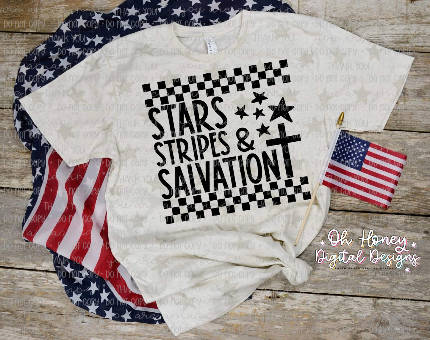 Stars Stripes And Salvation Flag - Black - PNG - MAY 2025