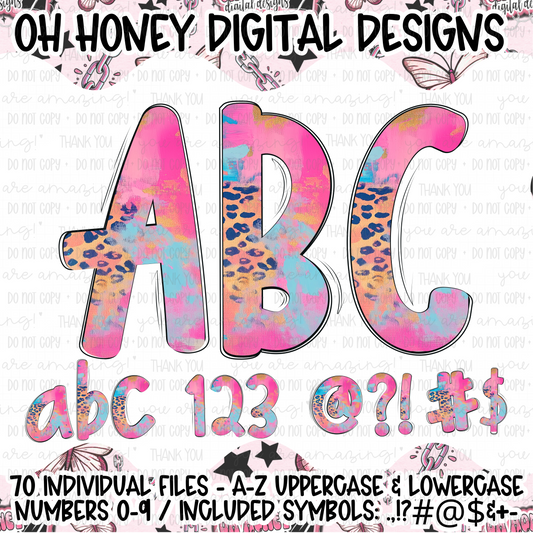 Pastel Leopard Alpha - 70 Individual PNGs