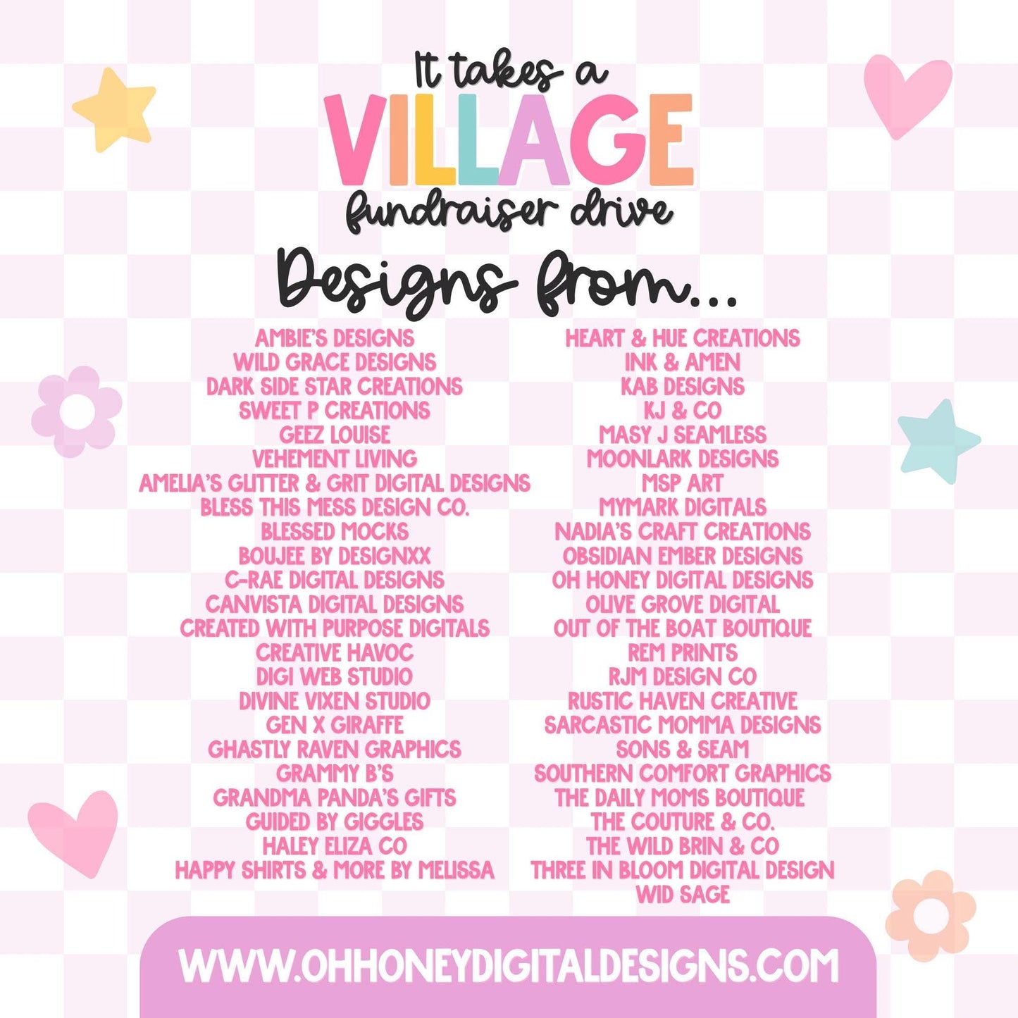 It Takes A Village - Fundraiser Drive - NO CODES