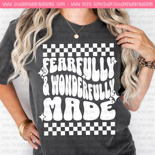 Fearfully and Wonderfully Made - Black & White Version Included - PNG MARCH 2025