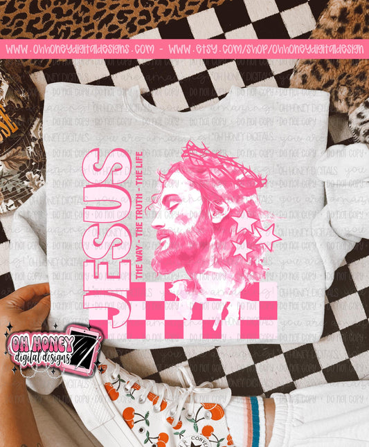 Jesus - The Way The Truth The Life - PINK  - PNG March 2025