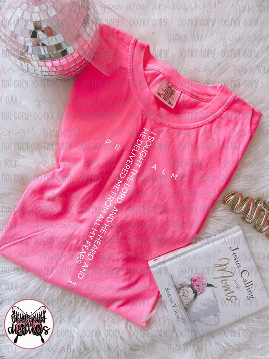 Psalm 34:4 - 2 PNGS - BLACK & WHITE INCLUDED -  PNG April 2025