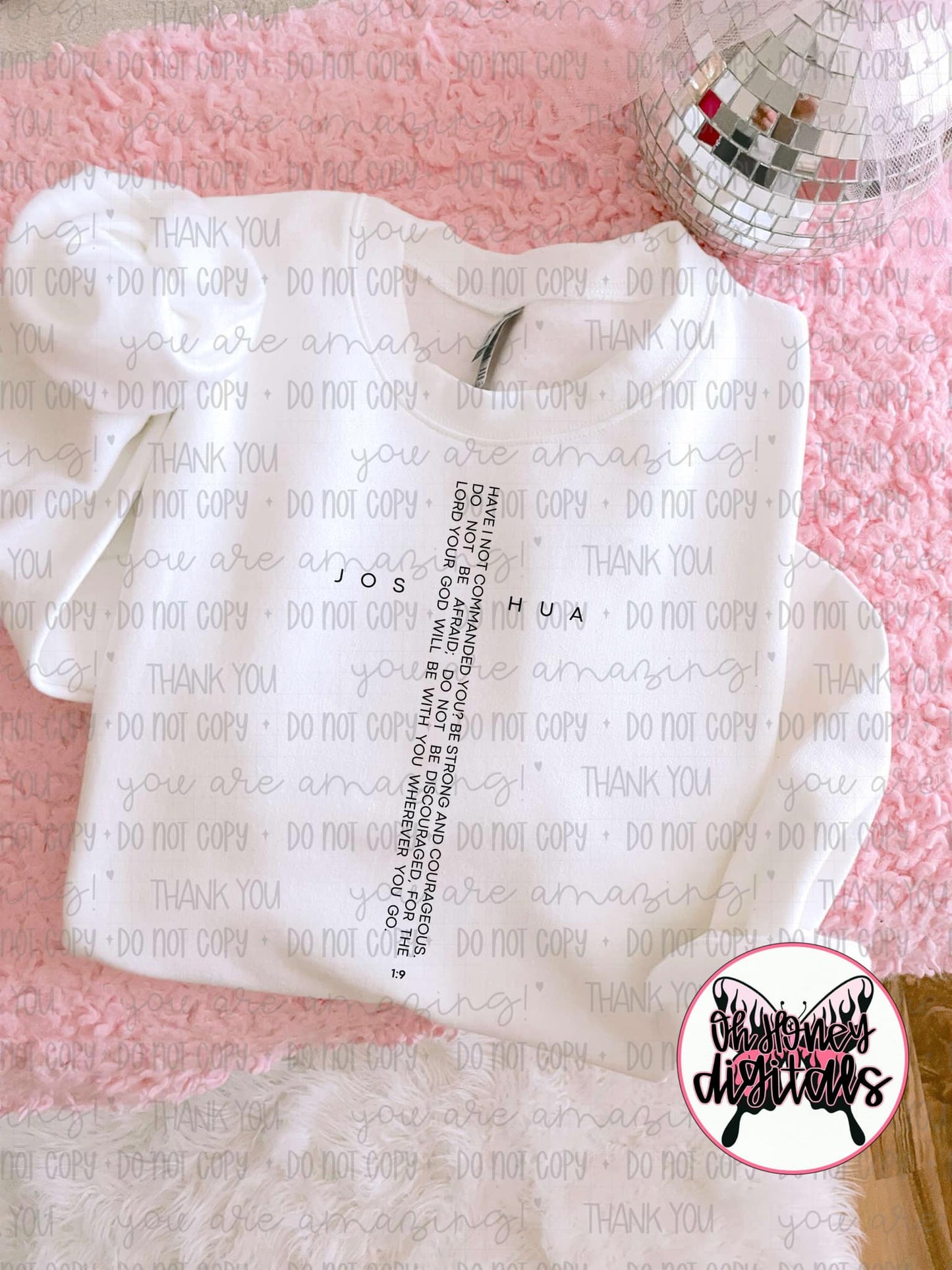 Joshua 1:19 - 2 PNGS - BLACK & WHITE INCLUDED -  PNG April 2025