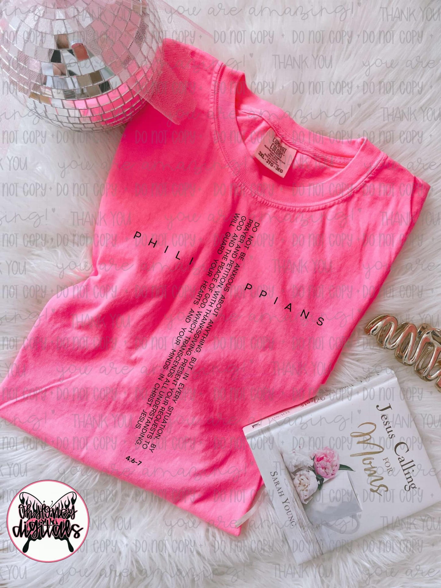 Philippians 4:6-7 - 2 PNGS - BLACK & WHITE INCLUDED -  PNG April 2025