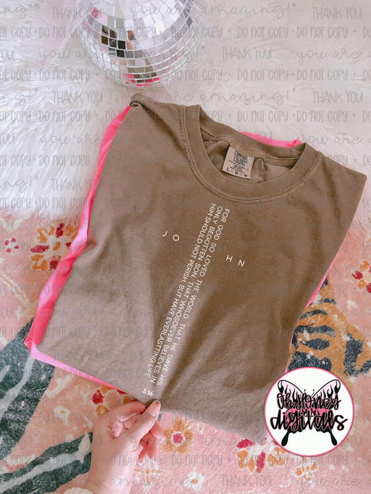 John 3:16 - 2 PNGS - BLACK & WHITE INCLUDED -  PNG April 2025