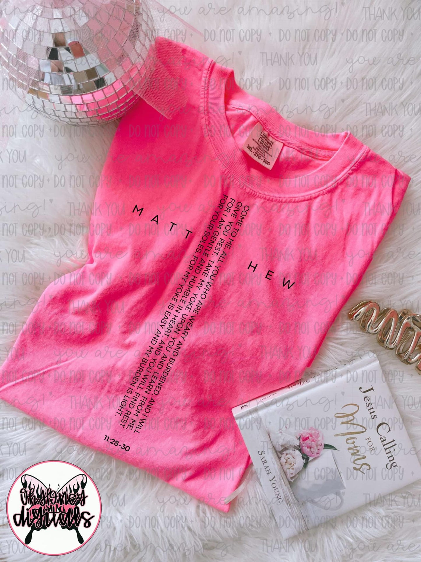 Matthew 11:28-30 - 2 PNGS - BLACK & WHITE INCLUDED -  PNG April 2025