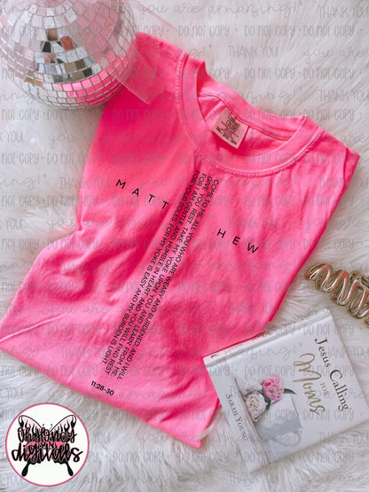 Matthew 11:28-30 - 2 PNGS - BLACK & WHITE INCLUDED -  PNG April 2025