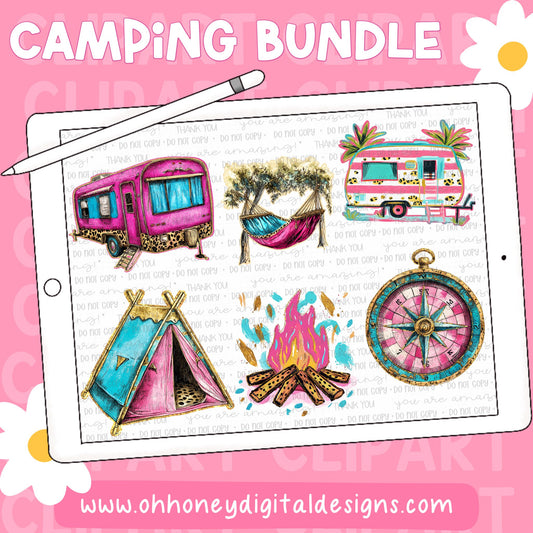 Camping Clipart Bundle - AI Assisted