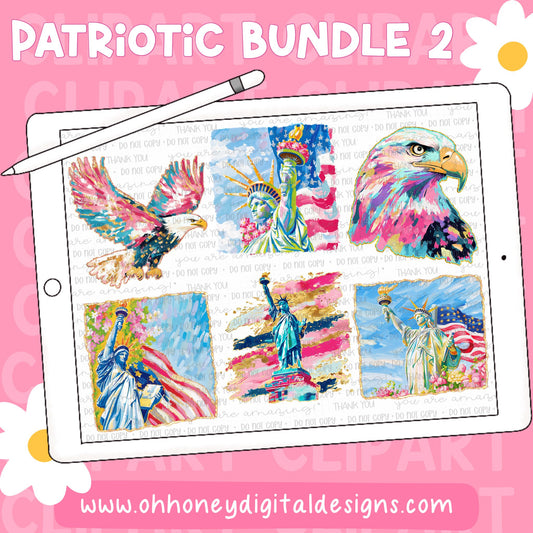 Patriotic Clipart Bundle - 2 - AI Assisted